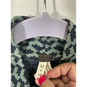 Free People We The Free Crop Top Women M Navy Geometric Mock Neck Sleeveless‎ thumbnail 6