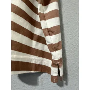 Old‎ Navy Womens T-Shirt 3X Brown White Striped Oversized Cotton Short Sleeve thumbnail 8