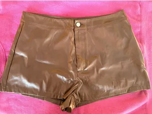 Shein | Brown Mocha Pleather Mini Skirt | XL thumbnail 1