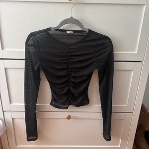 Sheer Top Garage Black Ruched thumbnail 2