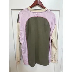 BDG Colby Seamed Colorblock Relaxed 90's Retro Relaxed Long Sleeve Tee, L thumbnail 6