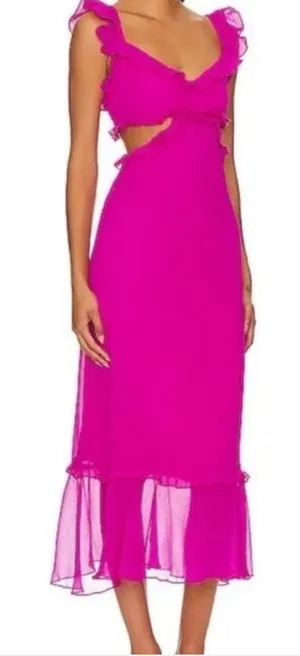 Show me your Mumu amazing condition Pink midi dress thumbnail 1