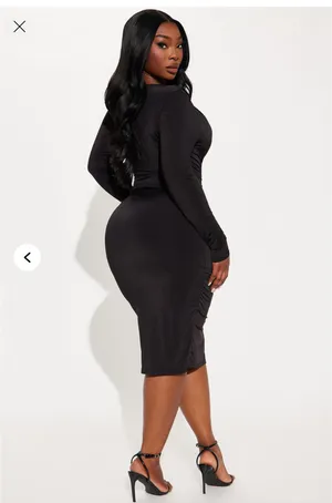 Heidi Cowl Neck Midi Dress thumbnail 5