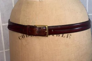 Vintage Y2K Brighton Womens 34 Brown Leather Gold Buckle Equestrian Western Belt thumbnail 1