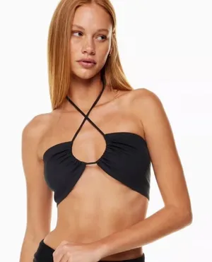 NWT Aritzia Sunday Best Cora Multi twist bandeau top in Black- Size XS thumbnail 1