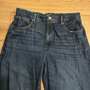 Good American High Waisted Wide Leg Jeans Faded Indigo395 Medium Wash Size 10/30 thumbnail 1