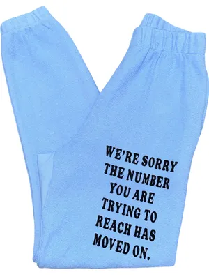 Boys Lie Women’s Size XS Light Blue 1-800 Revamped Rhinestone Track Joggers thumbnail 3