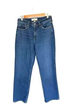 Abercrombie - Curve Love Mid Rise Baggy Jean Sz 32/14 thumbnail 3