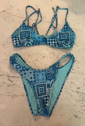 Blackbough Fiona Blue Floral Printed Bikini Set thumbnail 1