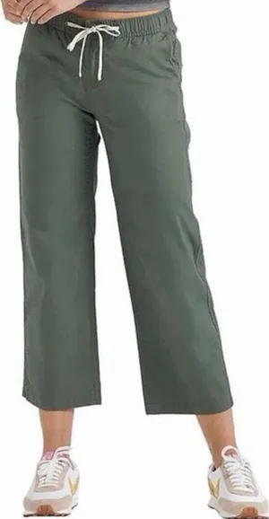 Vuori Ripstop Wide-Leg Pants Army Women’s Green XS Cropped Drawstring thumbnail 1
