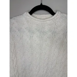 J.Crew Cream Cable Knit Sweater Size Small Cozy Classic Pullover thumbnail 4