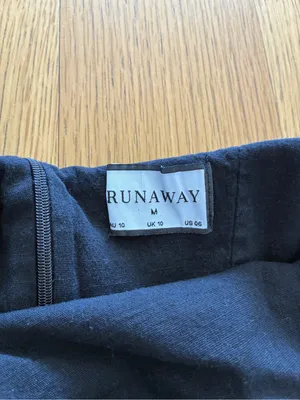 Runaway The Label Strapless Black Linen Bodycon Mini Dress Womens Size Medium thumbnail 4