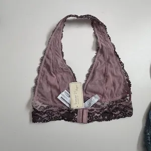 Forever 21 Wet Seal Bralettes Halter No Padding Lace Polka Dot Pink Purple Green thumbnail 7