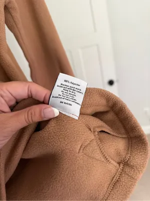 Dudley Stephens camel mock neck long sleeve fleece pullover‎ thumbnail 4