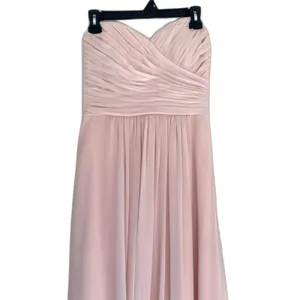 Bill Levkoff Bridesmaid's Dress Strapless Sweetheart Chiffon Gown Pink Size 12‎ thumbnail 2
