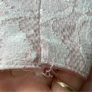 Vintage Lace Dress Light Pink Taffeta Sleeveless Maxi Prom Retro‎ Formal Sears thumbnail 12