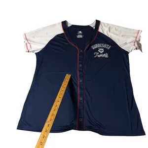 MLB Minnesota Twins Womens Baseball Jersey Shirt Navy Blue White XXL NWT READ thumbnail 5