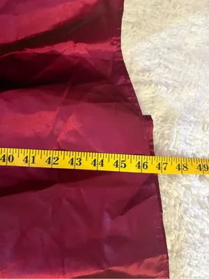 Lulus Poised Passion Wine Red Taffeta Pleated Ruffled Midi Dress Size XS formal thumbnail 8