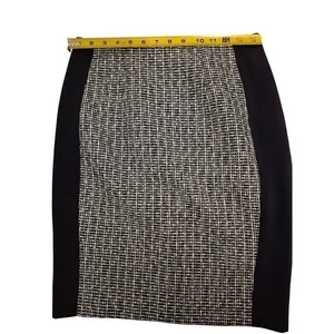 White House Black Market Womens Pencil Skirt Blue Ecru Tweed Size 4 thumbnail 7