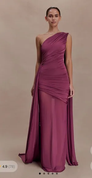 MESHKI asher slinky plum dress thumbnail 1