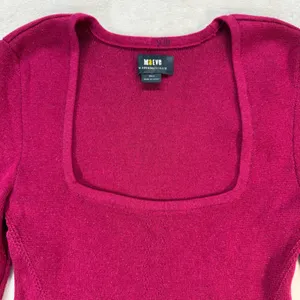 Maeve Anthropologie Top Bell Sleeve Square Neck Metallic Knit Blouse‎ Small thumbnail 2