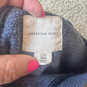 Vintage American Eagle Malibu Sweatshirt Sz Large Denim Blue Fleece R9 thumbnail 3