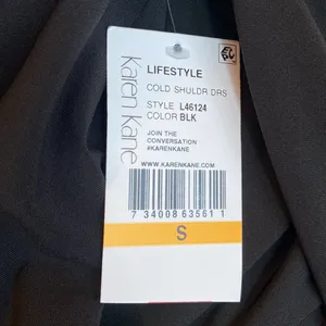 Karen Kane Black Bell Sleeve Cold Shoulder Dress thumbnail 8