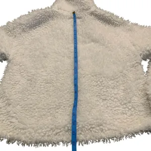 Abercrombie Sherpa Full Zip Jacket XS Cozy Teddy Fleece Cream And‎ Sage thumbnail 6