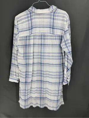 Anthropologie Pilcro and the Letterpress Western Blue & White Plaid Tunic Top thumbnail 5