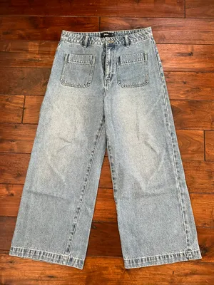 High Rise Wide Leg Crop Jeans thumbnail 1