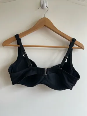 Lands’ End Padded Swimsuit Top Size 4 Black Swimwear thumbnail 2