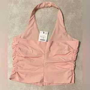 Zara TOP HALTER VEST WITH GATHERING thumbnail 2
