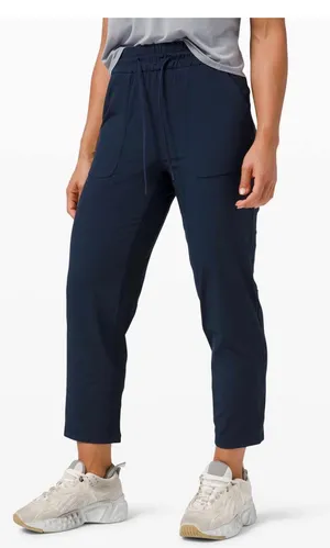 Lululemon Beyond The Studio Crop Pants Women's Size 4 Navy Blue Athletic thumbnail 1