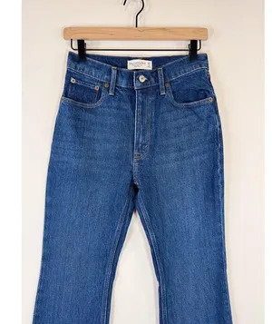 Abercrombie Fitch Womens Jeans Blue Vintage Flare High Rise Denim Dark Wash 26/2 thumbnail 6