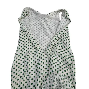 Handmade Green‎ Polka Dot Peter Pan Collar Sleeveless Mini Dress Cottagecore thumbnail 6