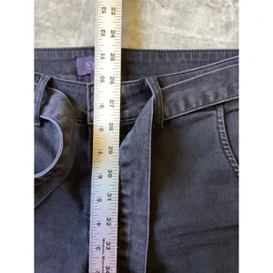 NYDJ Marilyn Straight Leg Jeans Charcoal Gray Tie Belt Trousers Size 6 thumbnail 4