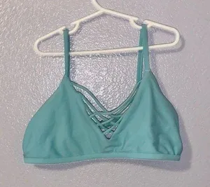 Hollister Swim Be the Sunshine Light Blue Large Bikini Swim Suit Top thumbnail 1