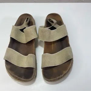 Birkenstock Papillio Cosma Sandals Women 38 7.5 Gold Cork Comfort Elastic Strap thumbnail 2