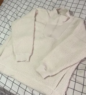 Aerie White Fuzzy Pullover thumbnail 2