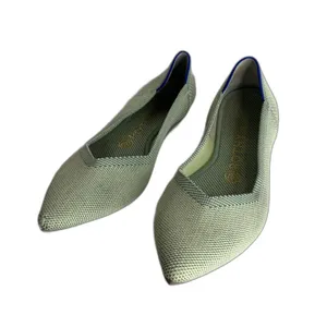 Rothy's The Point Shoes Womens Size 7.5 Green Knit Flats‎ Washable Eco Friendly thumbnail 3