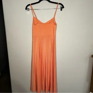 Wilfred Aritzia Montague Balconette Orange Midi‎ Slit Dress thumbnail 6