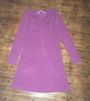 Athleta pink purple loungewear sporty S long sleeve knit dress thumbnail 1