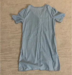 Short Sleeve Denim Dress thumbnail 4