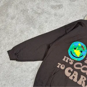 Lonely Ghost Women’s Sweatshirt Hoodie Pullover It’s Cool To Care 2021 Brown XXL thumbnail 6