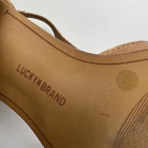 Lucky Brand Sabeni T-Strap Block-Heel City Sandals Tan Size 9.5 Runs Large (10) thumbnail 13