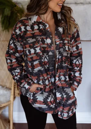 Dress Up Aztec Shacket Boutique thumbnail 1