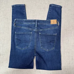 American Eagle AE Next Level High Waisted Jegging Dark Skinny Jeans Size 8 thumbnail 8