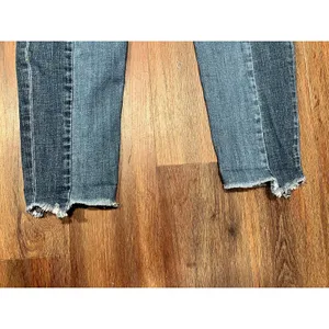 Abercrombie & Fitch Two Tone Two Striped Ankle Skinny Jeans Raw Hem Size 12 thumbnail 4