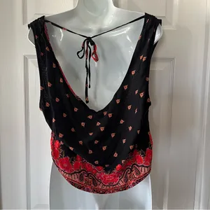 Free People‎ Silas Printed Tank Top Size XS Black Combo Sleeveless Pullover NEW thumbnail 14
