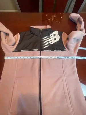New Balance NWT Fleece Jacket Full Zip Logo Mauve Pink Gorpcore Streetwear L thumbnail 4
